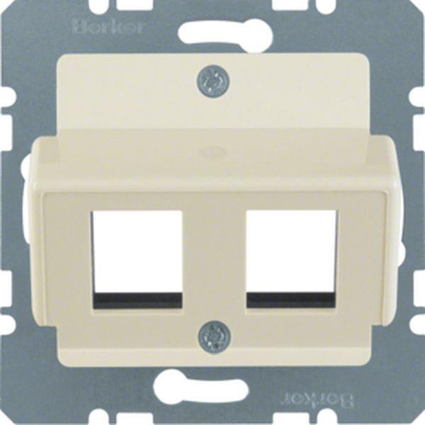 Berker Z-Platte M.Jacks AMP weiß hgl