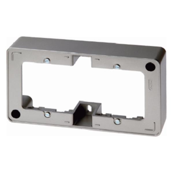 Berker Aufputz-Rahmen 2fach Edelstahl lackiert