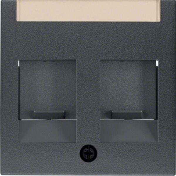 Berker Zentralstück m Staubs u BF B.3/B.7 anth