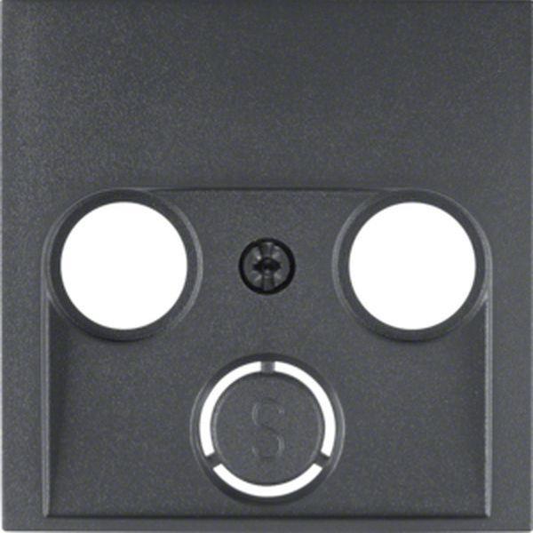 Berker Zentralstück für Ant. 2/3Loch B.3/7 anth