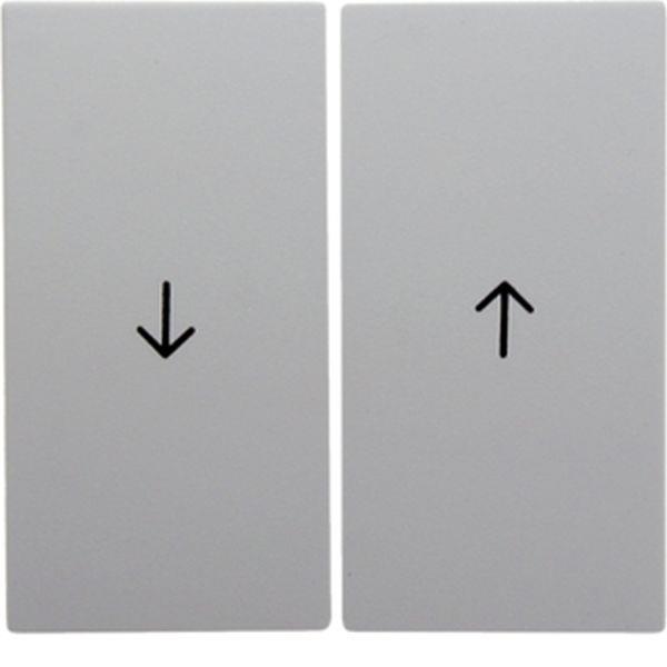 Berker Wippe 2-fach mit Aufdruck Symbol Pfeil S.1/B.3/B.7 polarweiß, matt