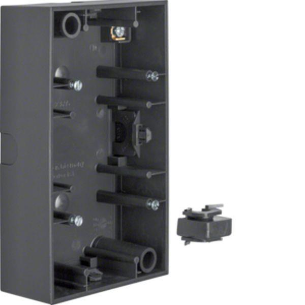 Berker Aufputz-Gehäuse 2fach B.3 anthrazit matt