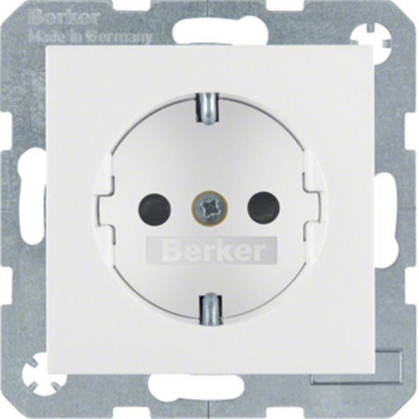 Berker UP Steckdose 1-fach mit erhöhtem Berührungsschutz S.1/B.3/B.7 polarweiß m