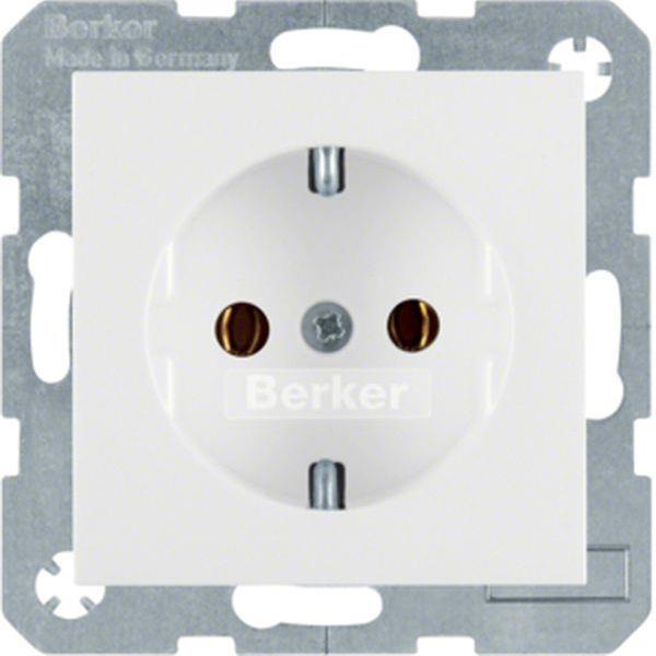 Berker Steckdose SCHUKO S.1/B.3/B.7 polarweiß, matt