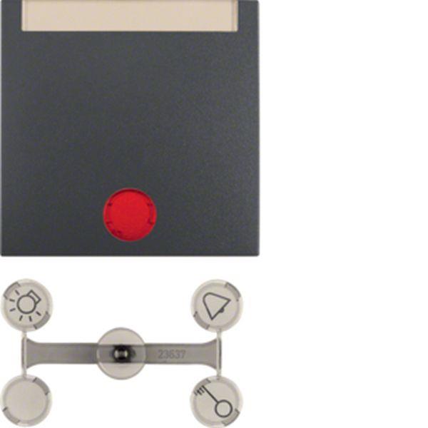 Berker Wippe m 5 Linsen u Beschrift.B.3/7 ant Berker Wippe m 5 Linsen u Beschrift.B.3/7 ant