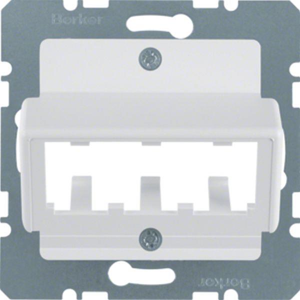 Berker Zentralplatte f 3 MINI-COM Module ZP pw Berker Zentralplatte f 3 MINI-COM Module ZP pw