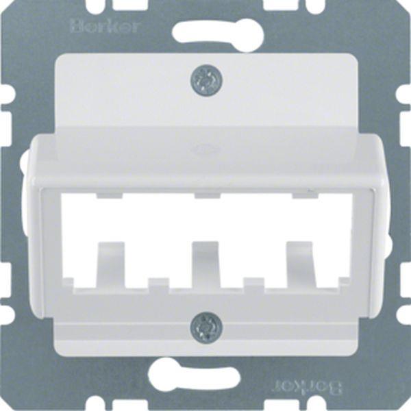 Berker Zentralplatte für 3 Mini-Com Module pw Berker Zentralplatte für 3 Mini-Com Module pw