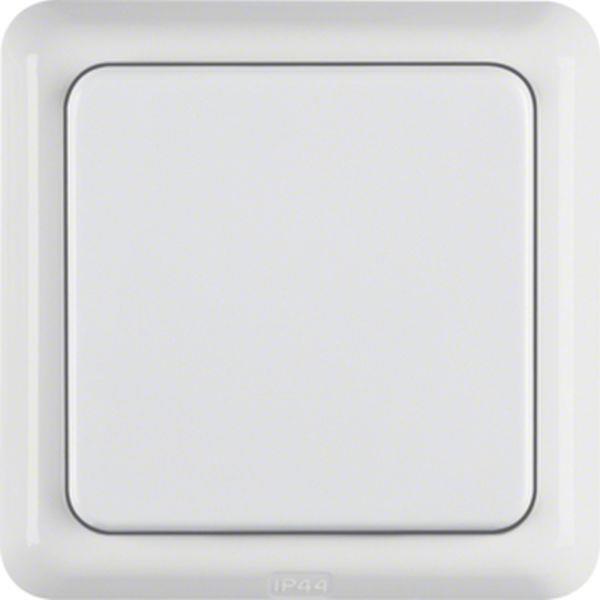 Berker Steckdose SCHUKO mit Klappdeckel und Rahmen, Unterputz, IP44, polarweiß g