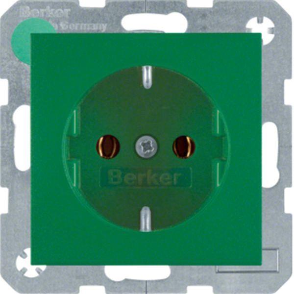 Berker Steckdose SCHUKO S.1/B.3/B.7 grün matt