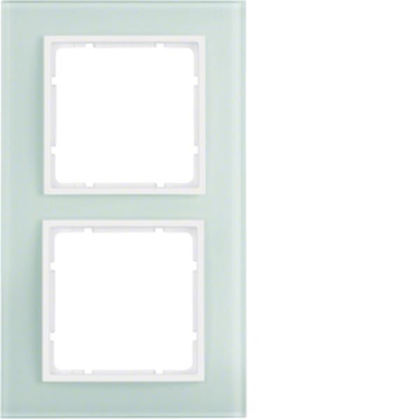 Berker Rahmen 2fach B.7 Glas polarweiß