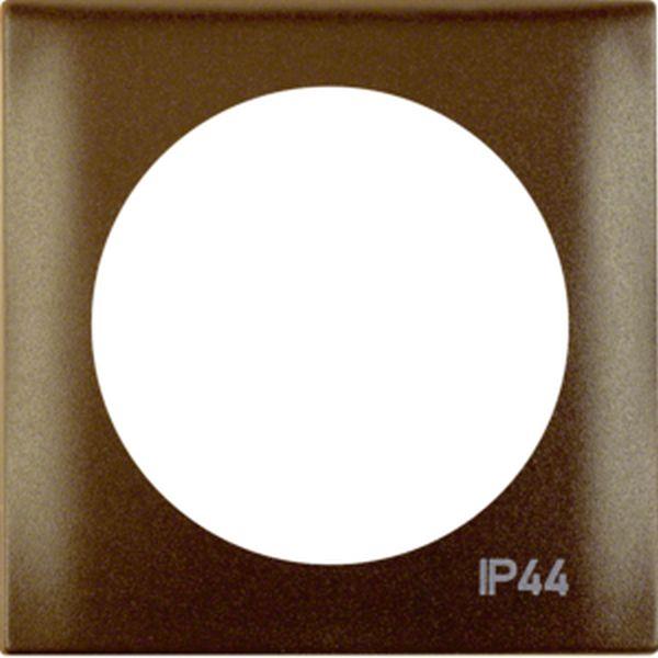 Berker Rahmen 1f m Aufdruck IP44 ITG Flow braun