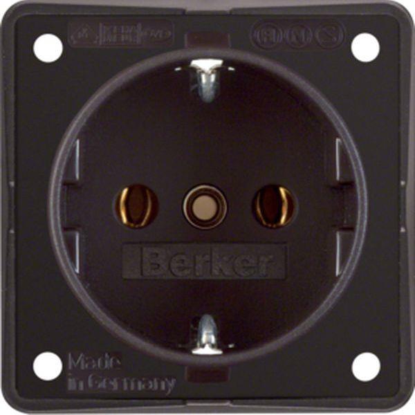 Berker Steckdose SCHUKO Integro Einsätze braun
