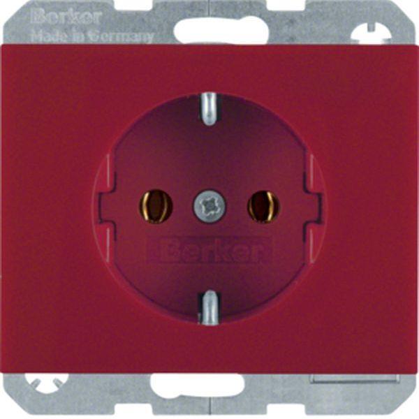 Berker Steckdose SCHUKO K.1/K.5 rot glänzend