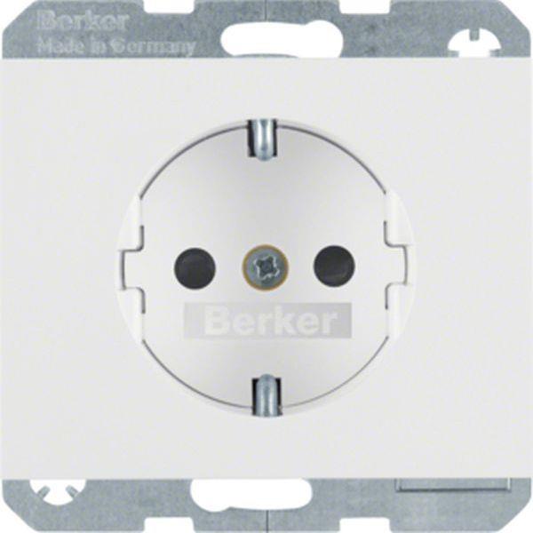 Berker Steckdose SCHUKO erh BS K.1 polarweiß