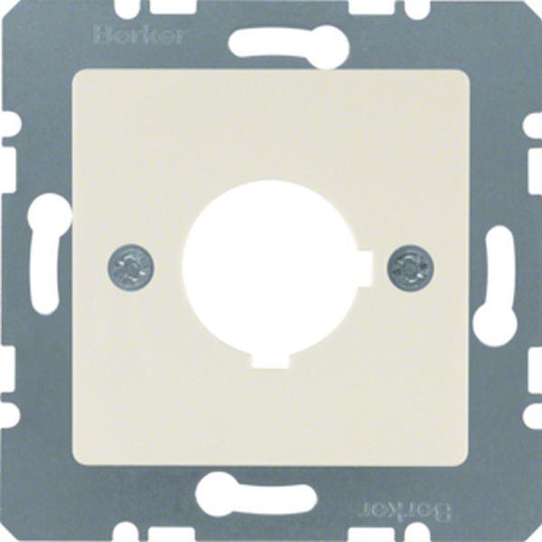Berker Z-Platte f BG 22,5mm O Kr Zs weiß hgl