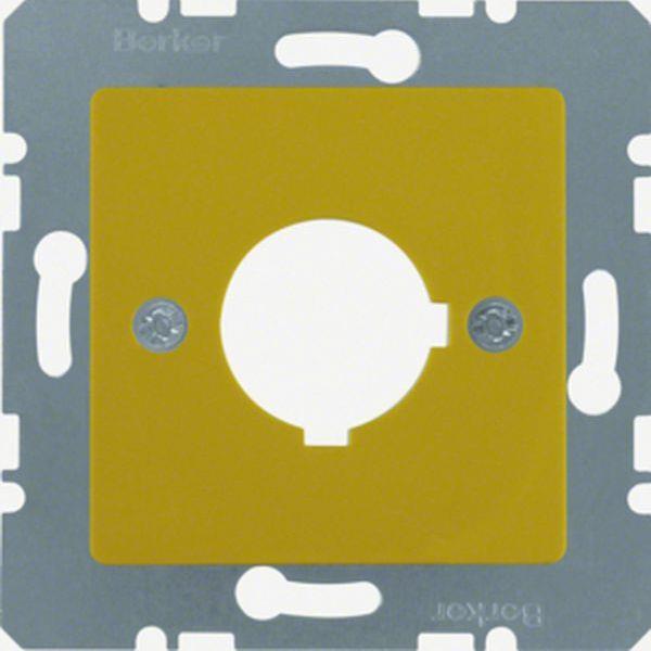 Berker Z-Platte f BG 22,5mm O Kr Zs gelb hgl