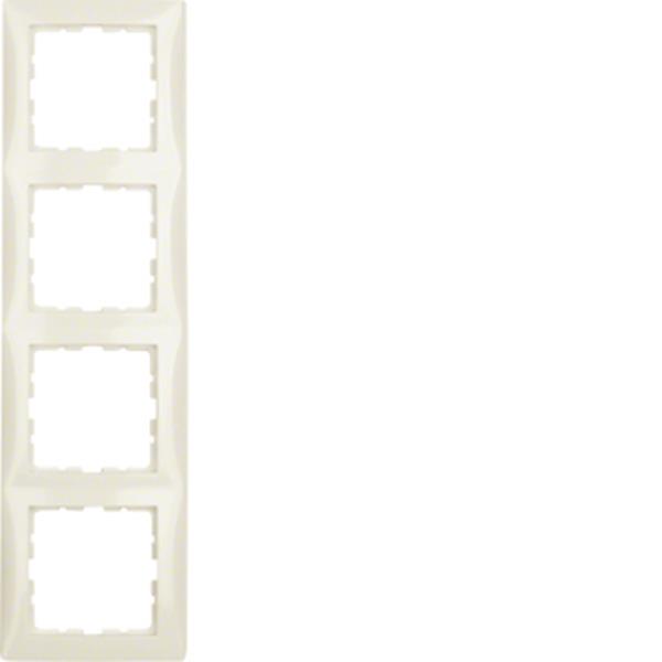 Berker Rahmen 4fach S.1 weiß glänzend