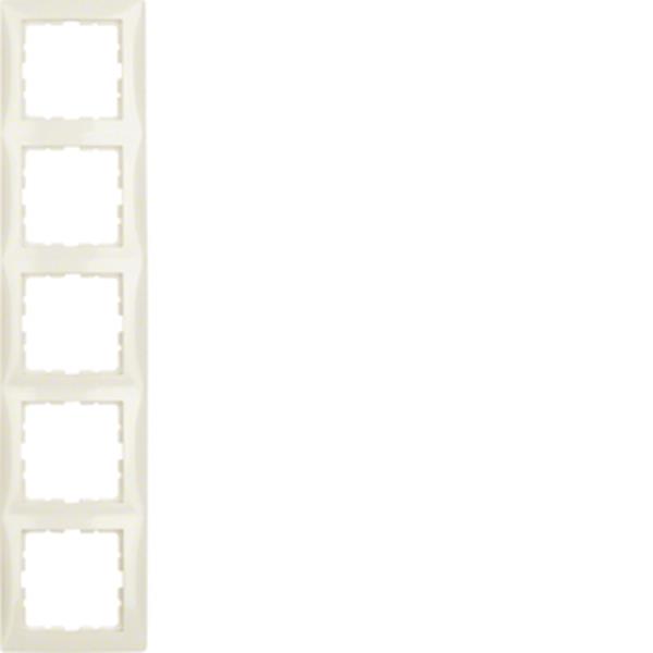 Berker Rahmen 5fach S.1 weiß glänzend