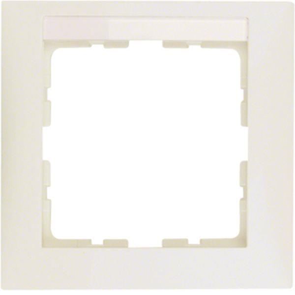 Berker Rahmen 1fach m Beschriftungsf. S.1 weiß