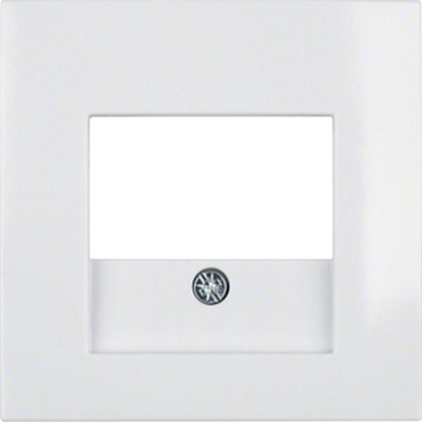 Berker Zentralstück mit TAE-Ausschnitt S.1/B.3/B.7 polarweiß, glänzend