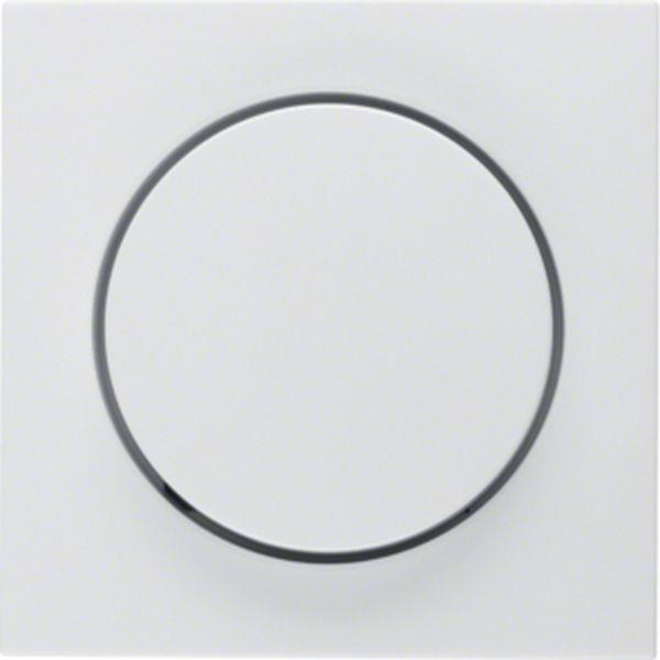 Berker Zentralstück mit Regulierknopf für Drehdimmer S.1/B.3/B.7 polarweiß, glän