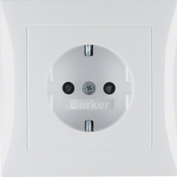 Berker Steckd. SCHUKO m. Abpl erh BS S.1/B.x pw