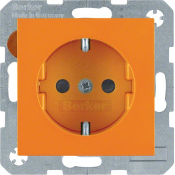 Berker Steckdose SCHUKO S.1/B.x orange glänzend