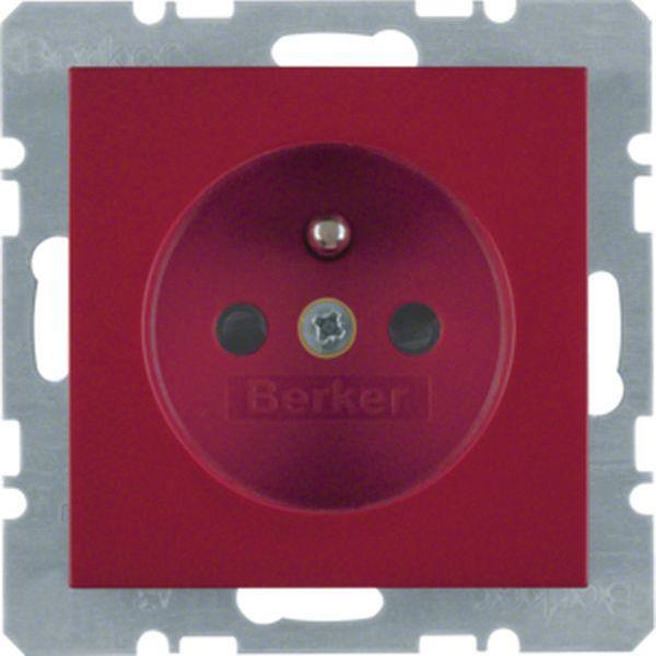 Berker Steckdose m SK-Stift e BS S.1/B.3/B7 rot