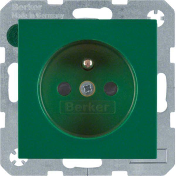 Berker Steckdose m SK-Stift e BS S.1/B3/B7 grün