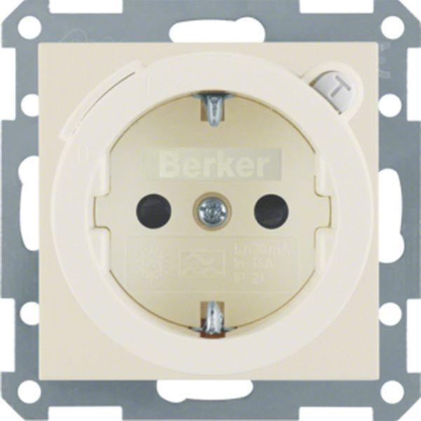 Berker Steckd. SCHUKO m FI erh BS S.1/B.x weiß