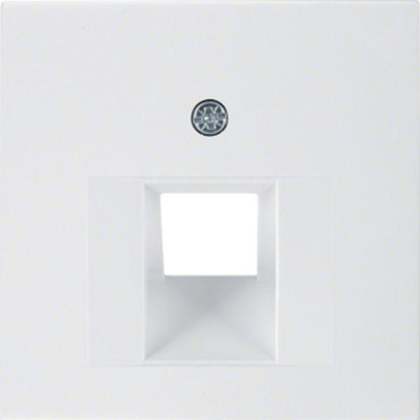 Berker Zentralstück für UAE Steckdose S.1/B.3/B.7 polarweiß, glänzend