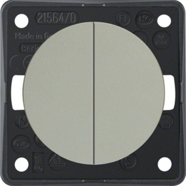 Berker S.tast., 2S, gem.Eing.kl, Flow/Pure, chr