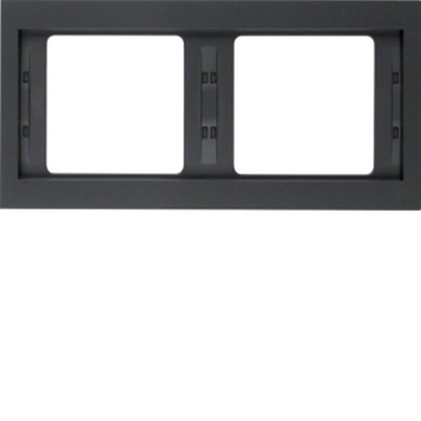 Berker Berker Rahmen 2-fach waagerecht, Serie K.1, anthrazit matt, lackiert