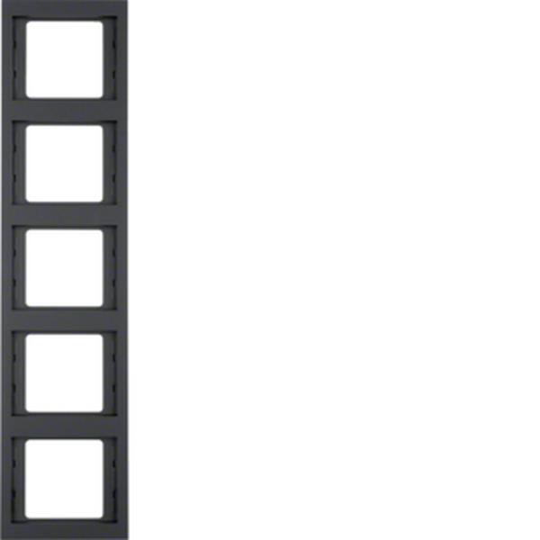 Berker Rahmen 5fach senk K.1 anthrazit matt