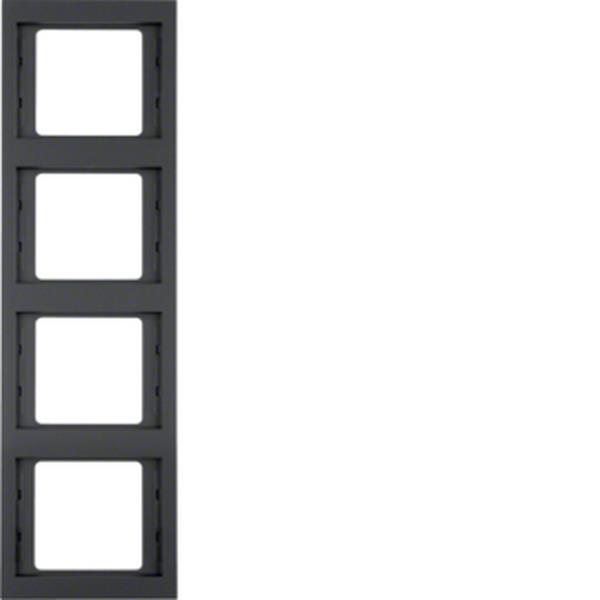 Berker Rahmen 4fach senk K.1 anthrazit matt