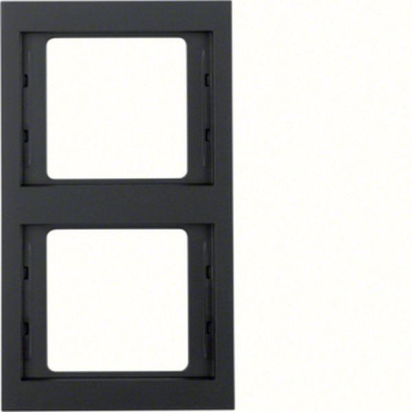 Berker Berker Rahmen 2-fach senkrecht, Serie K.1, anthrazit matt, lackiert Berker Berker Rahmen 2-fach senkrecht, Serie K.1, anthrazit matt, lackiert