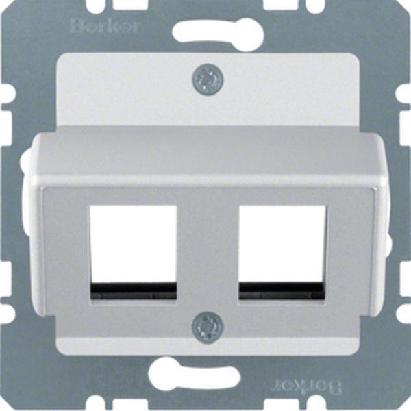 Berker Zentralplatte f Krone Mod Jacks ZPS alu