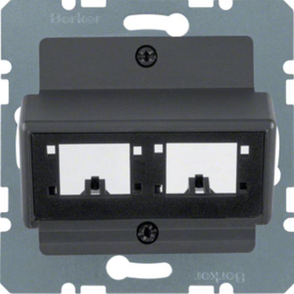 Berker Zentralplatte f 1o2 Einz.mod Re+DeMa ant