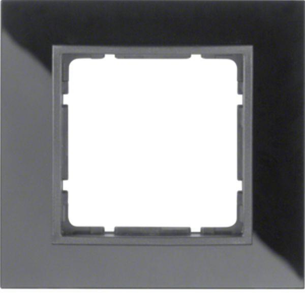 Berker Rahmen 1fach B.7 Glas schwarz