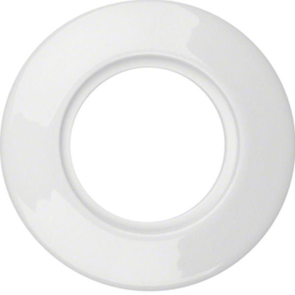 Berker Porzellanrahmen, Aufputz, 1-fach, Berker Serie 1930, IP20, polarweiß glän