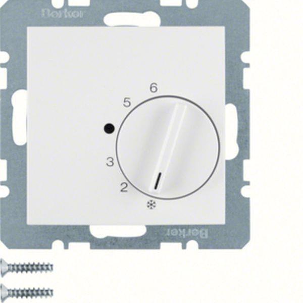 Berker Berker Temperaturregler mit Wechsler + Zentralstück S.1/B.3/B.7 polarweiß
