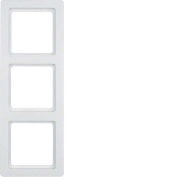 Berker Abdeckrahmen 3-fach Q.1 polarweiß, samt