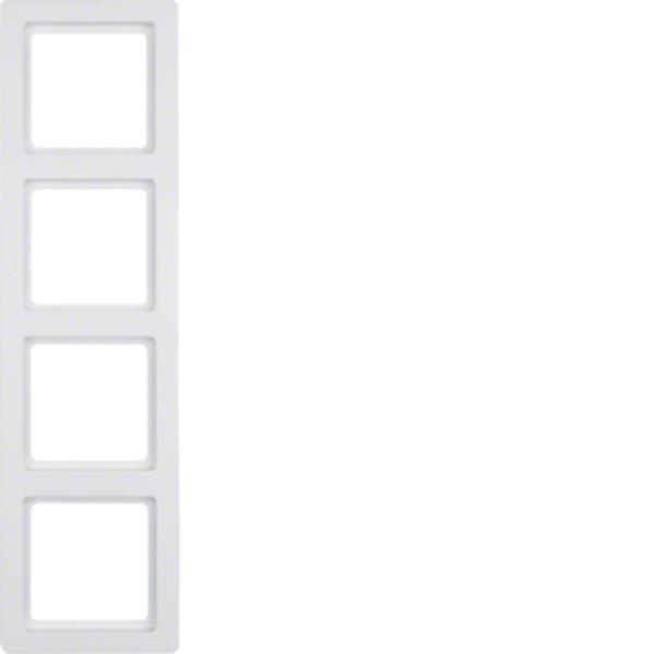 Berker Berker Rahmen 4-fach Serie Q.1 polarweiß, samt