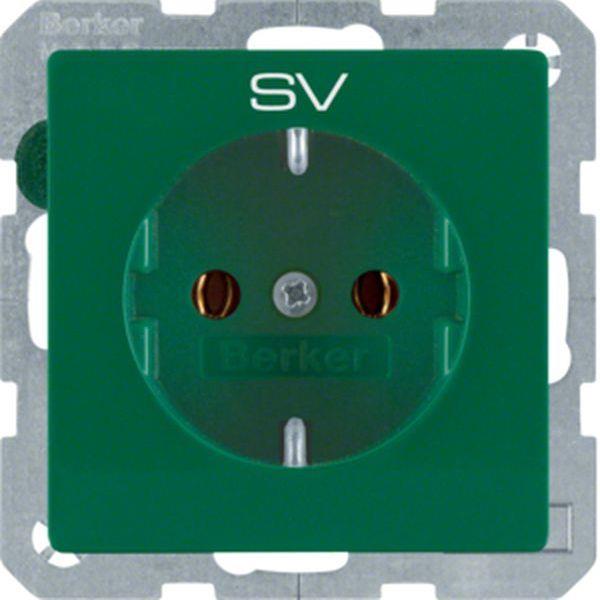 Berker Steckdose SCHUKO m Druck Q.x grün sa