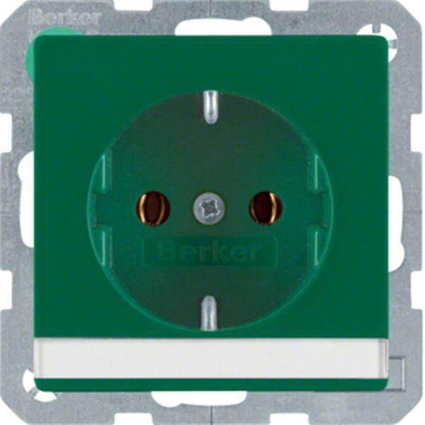 Berker Steckdose SCHUKO m BF Q.x grün samt