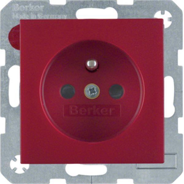 Berker Steckdose m SK-Stift e BS S.1/B.3/B7 rot