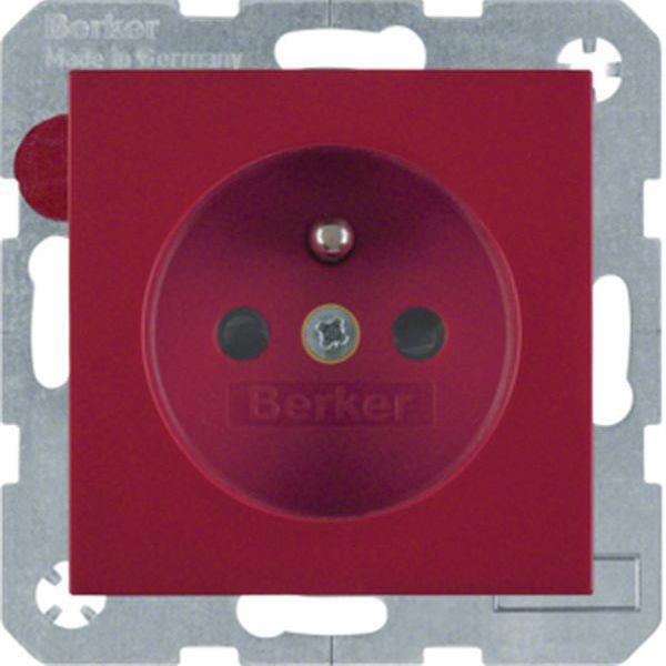 Berker Steckdose m SK-Stift e BS S.1/B.3/B7 rot