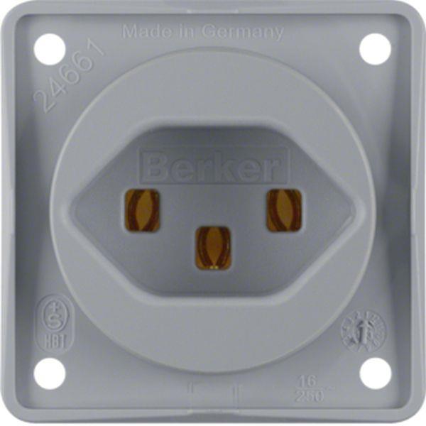 Berker Steckdose mit SK CH Typ 23 ITG grau