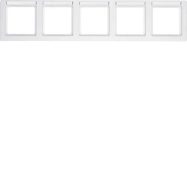 Berker Rahmen 5fach waag mit BF Q1 pw