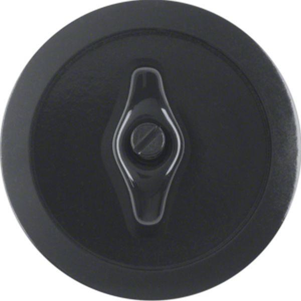 Berker Zentralstück mit Knebel, Aufputz, Berker Serie 1930, IP20, schwarz glänze